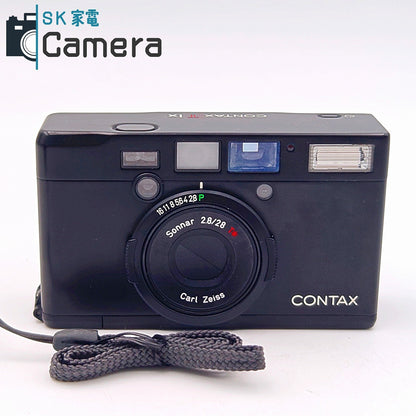【中古】 CONTAX Tix Sonnar 28ｍｍ F2.8 T＊ BLACK テスト用フィルムにて確認済 コンタックス APS