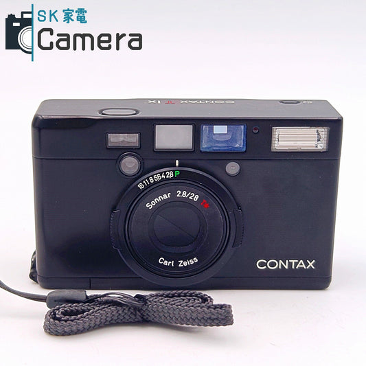 【中古】 CONTAX Tix Sonnar 28ｍｍ F2.8 T＊ BLACK テスト用フィルムにて確認済 コンタックス APS