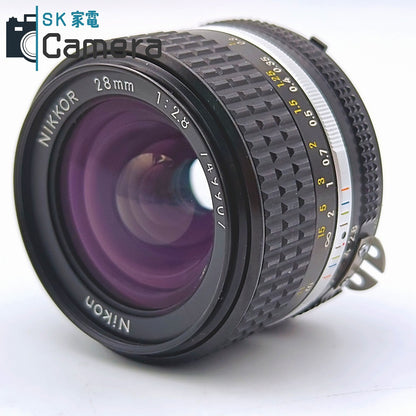 【中古】 Nikon NIKKOR 28ｍｍ F2.8 Ai-s ニコン キャップ付