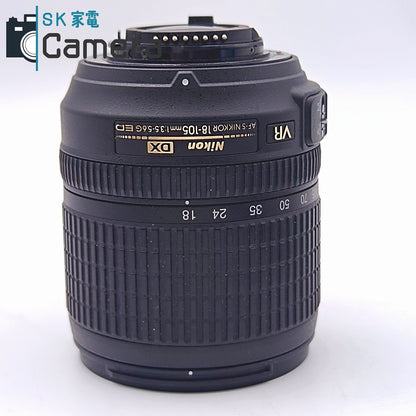【中古】 Nikon DX AF-S NIKKOR 18-105ｍｍ F3.5-5.6 G ED VR HB-32 フード付 ニコン 美品