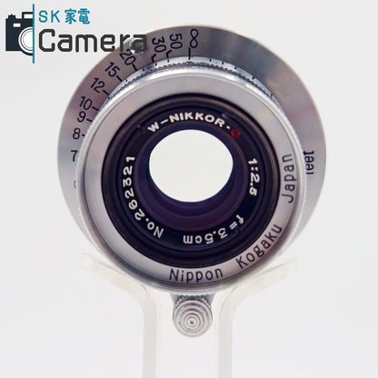 【中古】 NIKON W-NIKKOR・C 3.5cm F2.5 L39 黒帯 ニコン 2026年1月清掃済 Nippon Kogaku Japan キャップ付 良