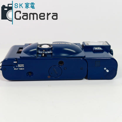 【中古】 OLYMPUS XA2 D.ZUIKO 35ｍｍ F3.5 A11 ストロボ付 ブルー オリンパス 青 動作品