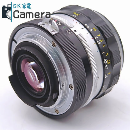 【中古】 Nikon NIKKOR-N・C Auto 24ｍｍ F2.8 非Ai ニコン HN-1 フード付き 美品