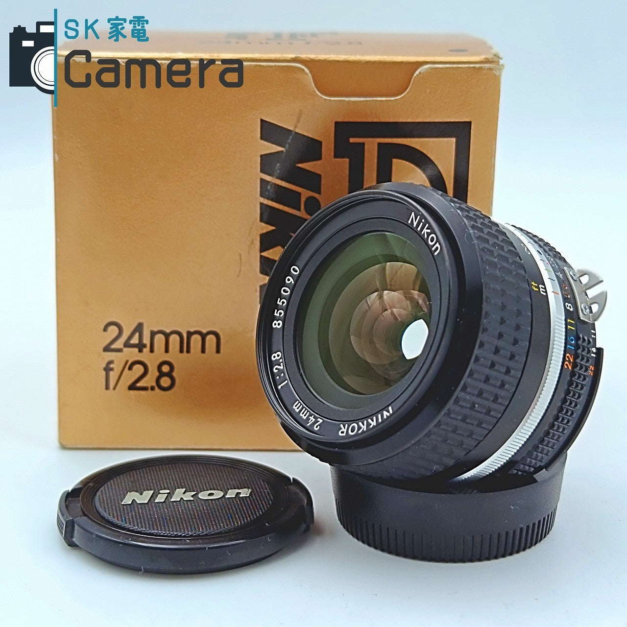 【中古】 Nikon NIKKOR 24ｍｍ F2.8 Ai-s SIC 箱付 シリアル一致 ニコン
