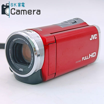 【中古】 JVC ケンウッド Everio GZ-HM390-R エブリオ デジタルビデオカメラ 充電アダプター付