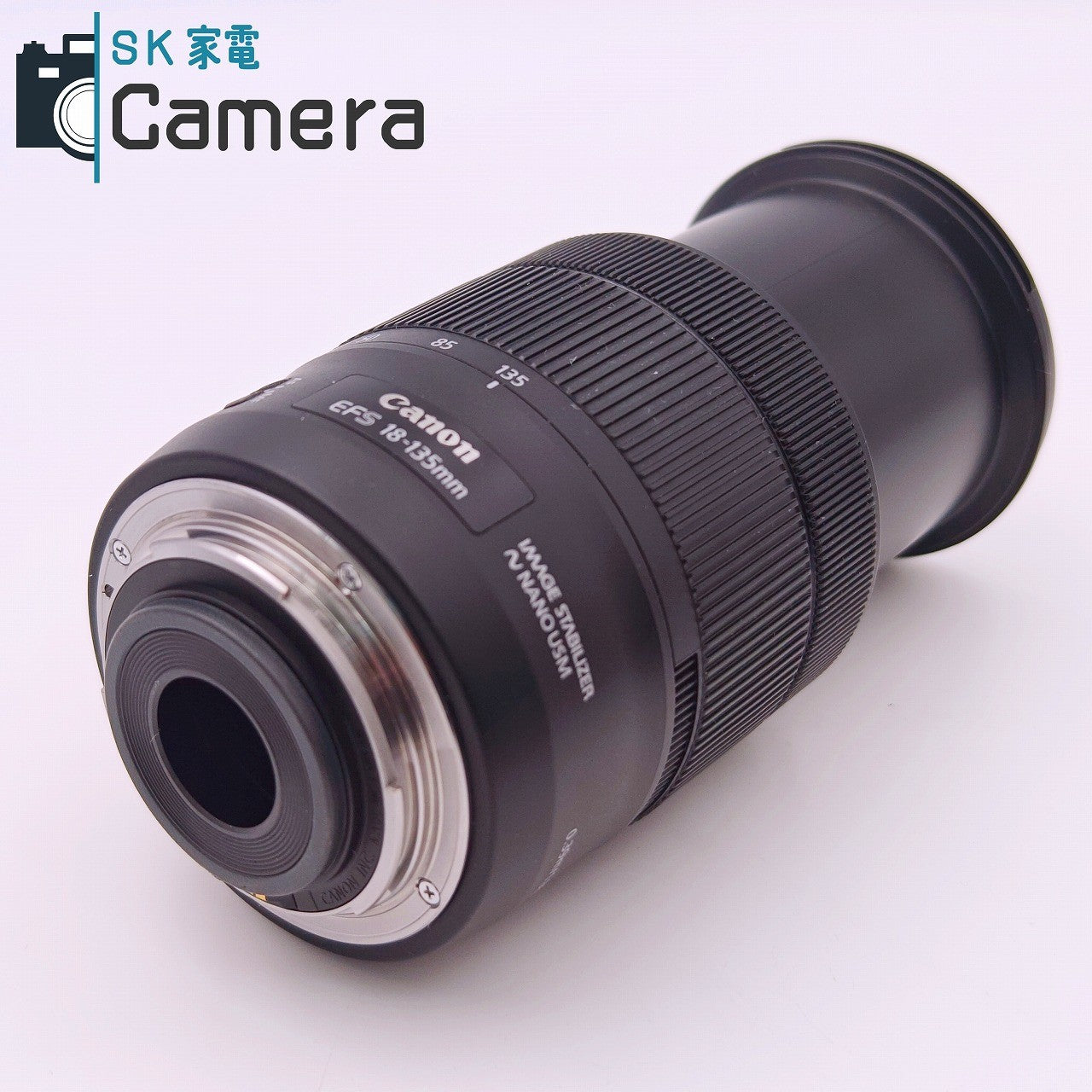 【中古】 Canon EF-S 18-135ｍｍ F3.5-5.6 IS USM キャノン EW-73D フード PLフィルター 付 美品