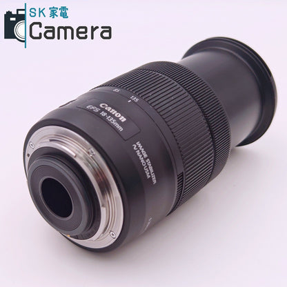 【中古】 Canon EF-S 18-135ｍｍ F3.5-5.6 IS USM キャノン EW-73D フード PLフィルター 付 美品