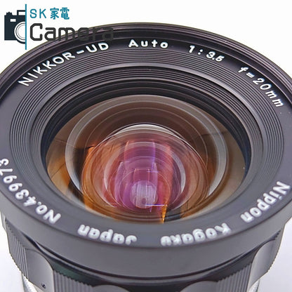 【中古】 Nikon NIKKOR-UD Auto 20ｍｍ F3.5 非Ai NH-9 フード付 ニコン 良