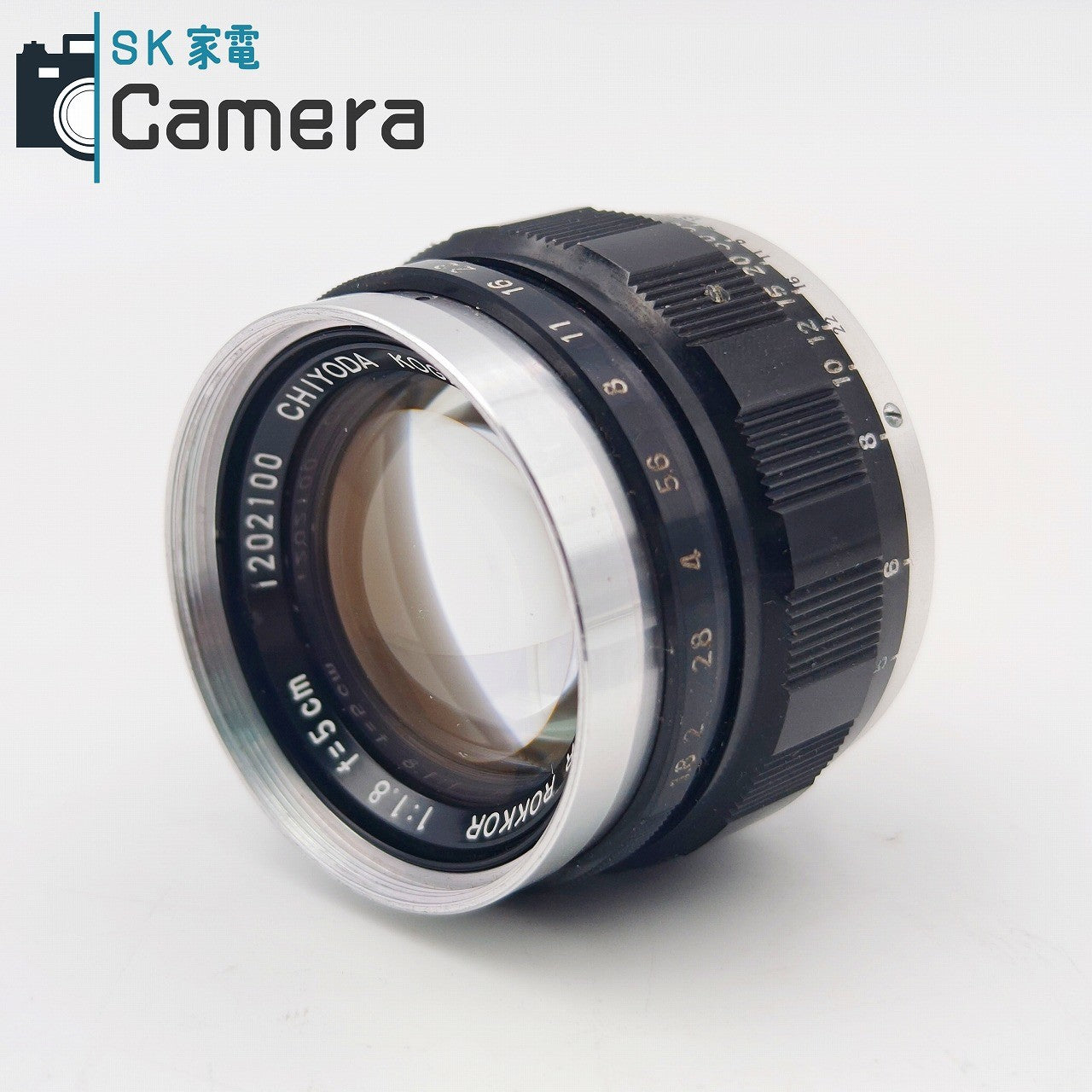 【中古】 CHIYODA KOGAKU SUPER ROKKOR 5cm F1.8 L39 フード付き 千代田光学