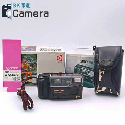 【中古】 KYOCERA Tscope Tessar 35ｍｍ F2.8 京セラ T スコープ コンパクトフィルムカメラ 元箱 説明書付