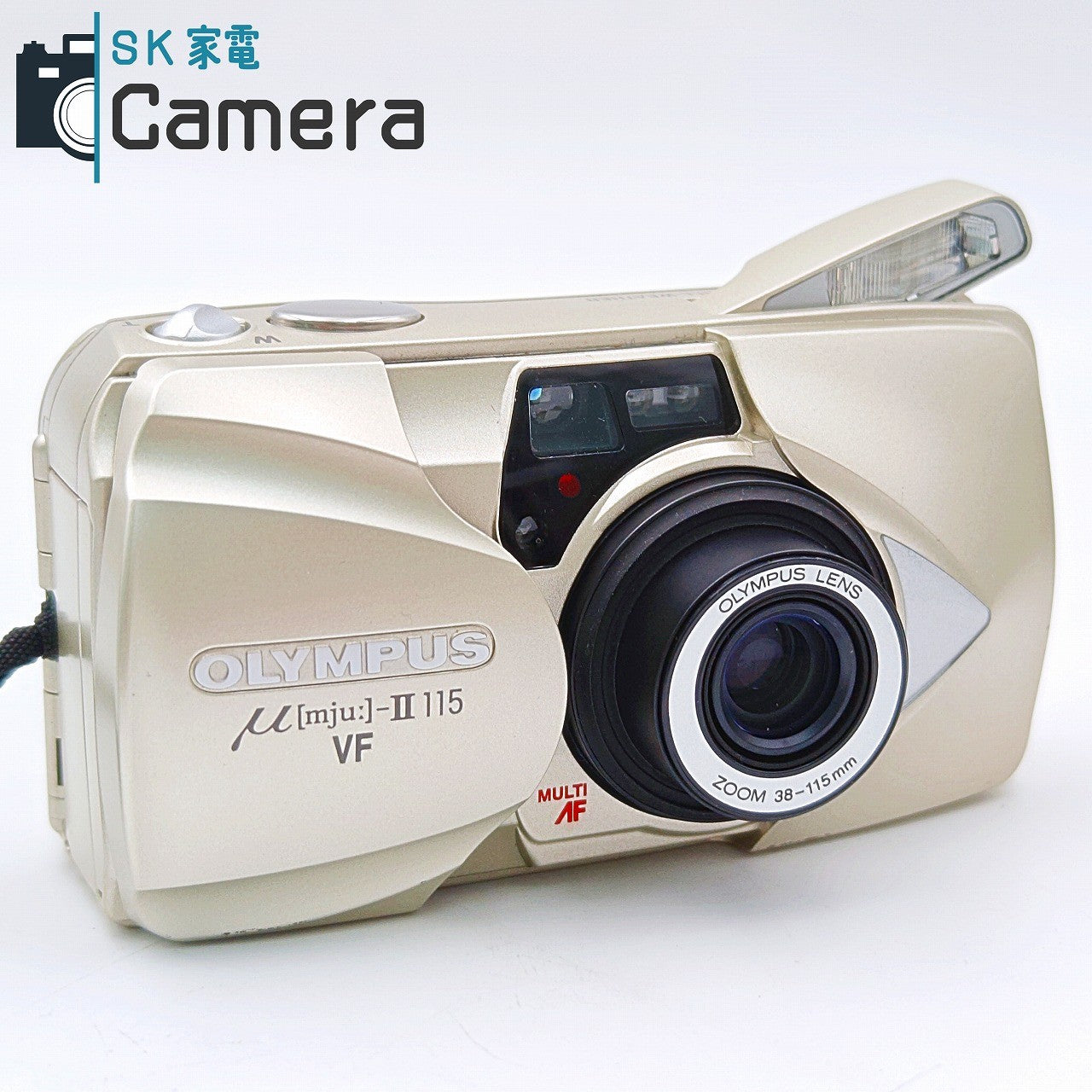 【中古】 OLYMPUS μ [mju:] - II 115 VF 38-115ｍｍ オリンパス ミュー コンパクトフィルムカメラ 美品 μ Ⅱ テスト用フィルムにて確認済