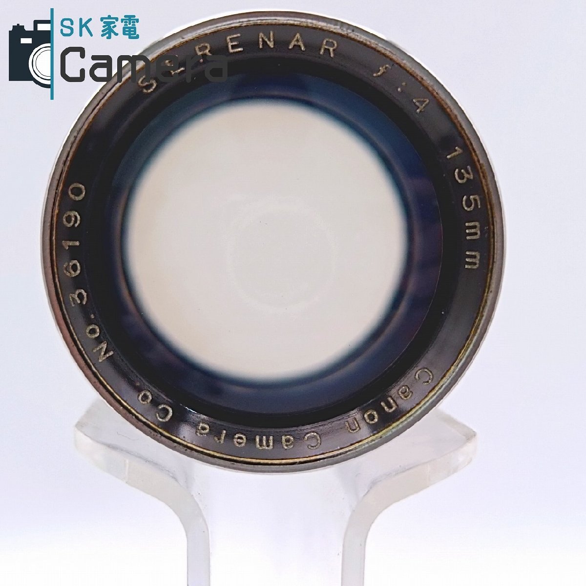 Canon SERENAR 135ｍｍ F4 L39 + 135ｍｍ ファインダー MADE IN OCCUPIED JAPAN 刻印リアキャップ 付 キャノン セレナ― オキュパイド 希少
