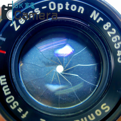 【中古】 CONTAX IIa Zeiss-Opton Sonnar 50ｍｍ F2 T ZEISS IKON コンタックス カラーダイヤル 革ケース キャップ付 良品