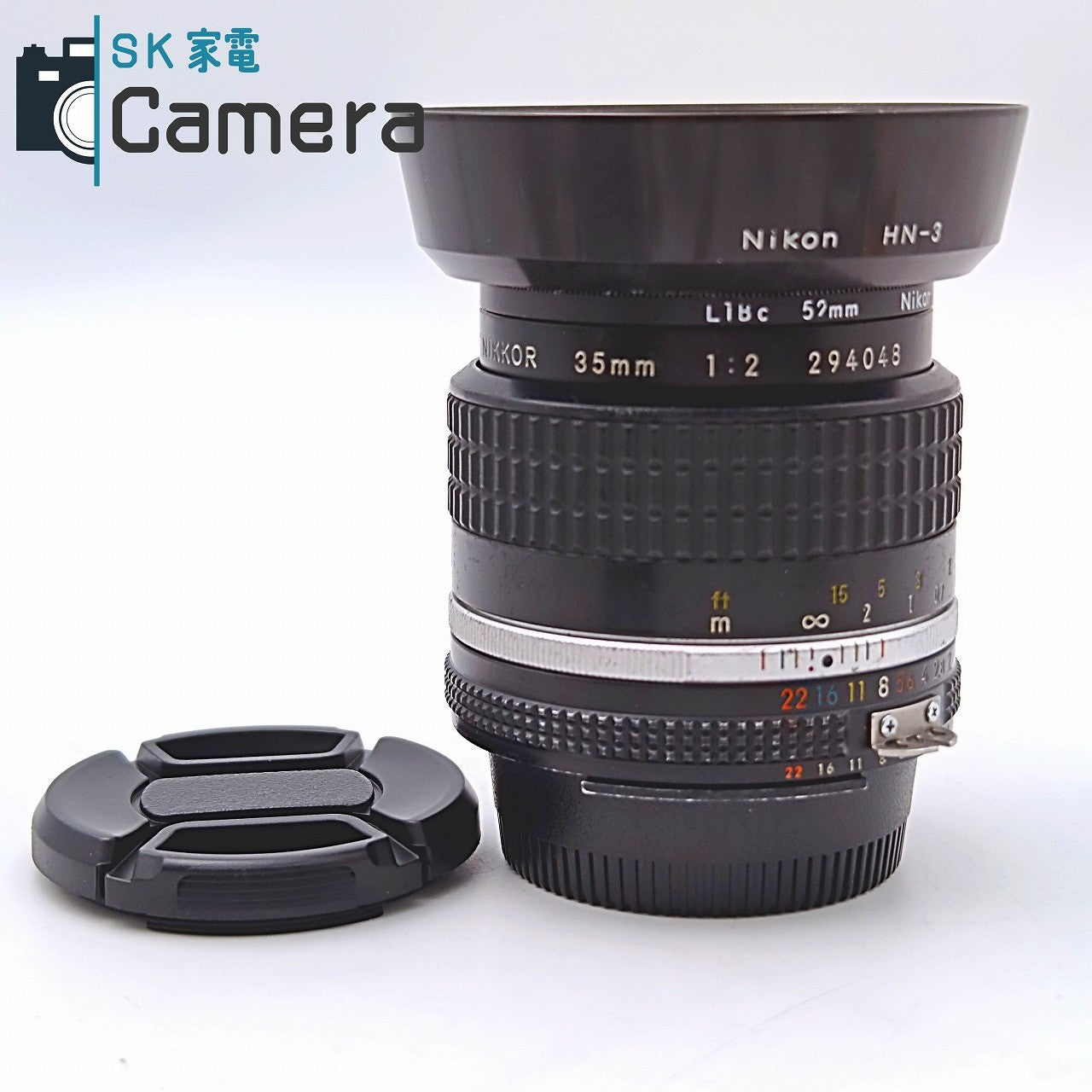 【中古】 Nikon NIKKOR 35ｍｍ F2 Ai-s HN-3 フード付き ニコン