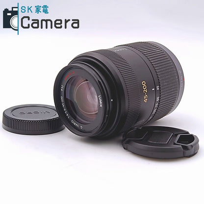 Panasonic LUMIX G VARIO 45-200ｍｍ F4-5.6 MEGA O.I.S. H-FS045200 キャップ付 パナソニック ルミックス マイクロフォーサーズ 外観美品