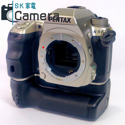【中古】 PENTAX K5 Silver Limited BATTERY GRIP D-BG4 電池 2個付き ペンタックス シルバー リミテッド ショツト数約1900回