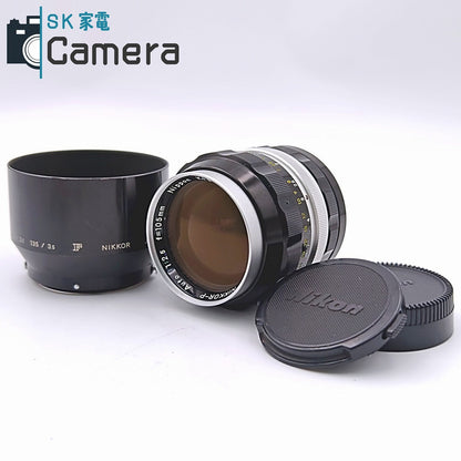 【中古】 Nikon Nippon Kogaku NIKKOR-P Auto 105ｍｍ F2.5 非Ai ニコン フード付