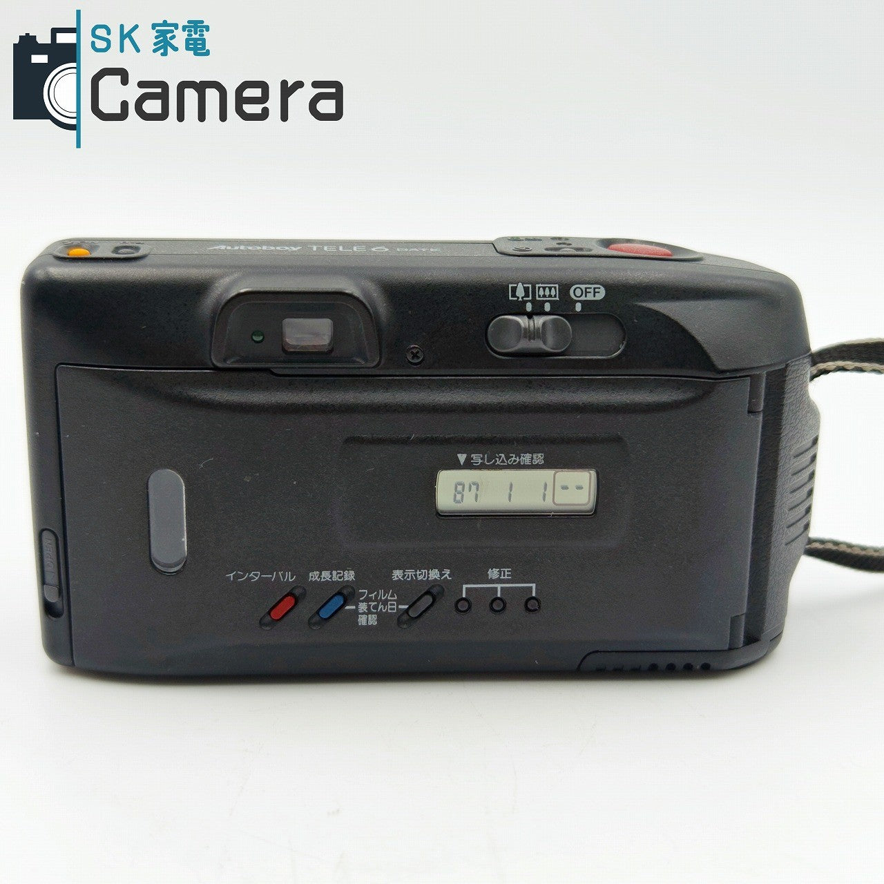 【中古】 Canon Autoboy TELE6 DATE キャノン オートボーイ コンパクトフィルムカメラ テスト用フィルムにて確認済