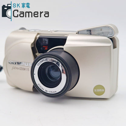 【中古】 OLYMPUS μ [mju:] ZOOM 115 オリンパス ミュー コンパクトフィルムカメラ テスト用フィルムにて確認済 美品