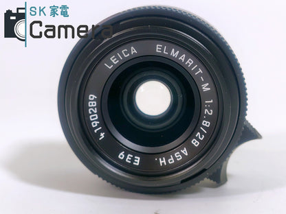 LEICA ELMARIT-M 28ｍｍ F2.8 ASPH. 6Bit E39 12528 A42 フード 14043 キャップ 付 ライカ エルマリート 美品