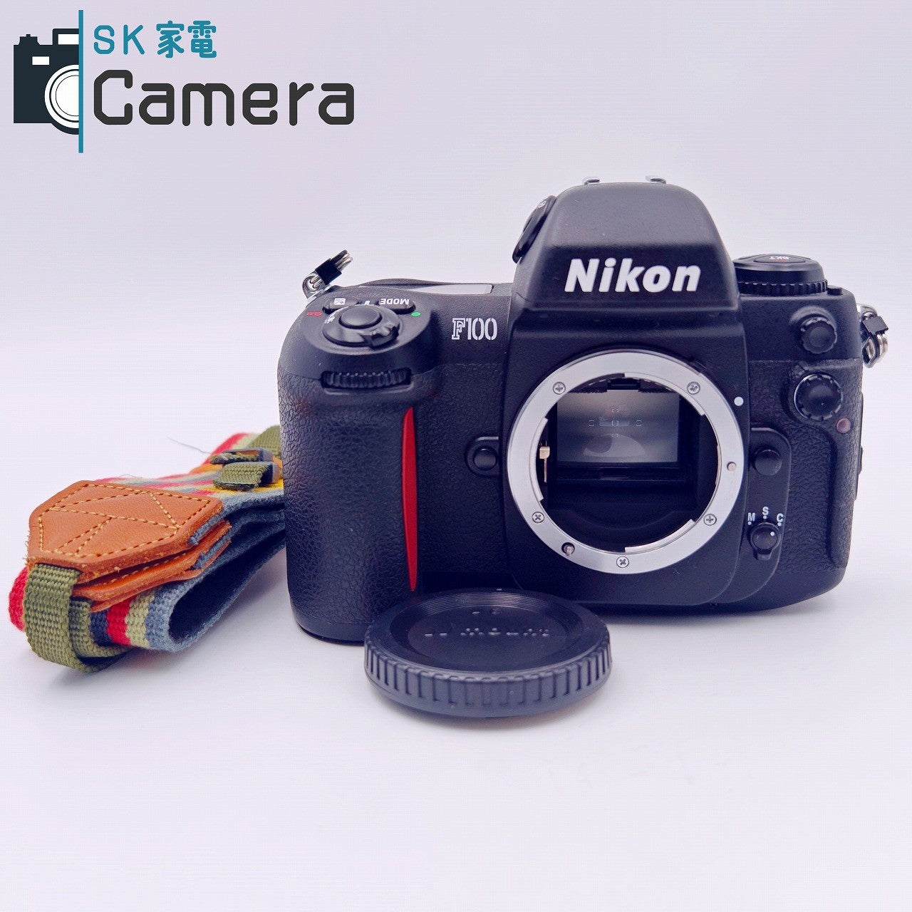 【中古】 Nikon F100 一眼レフフィルムカメラ ストラップ付 テスト用フィルムにて確認済 ニコン 美品