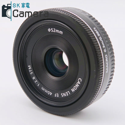 【中古】 Canon EF 40ｍｍ F2.8 STM キャノン キャップ付 美品