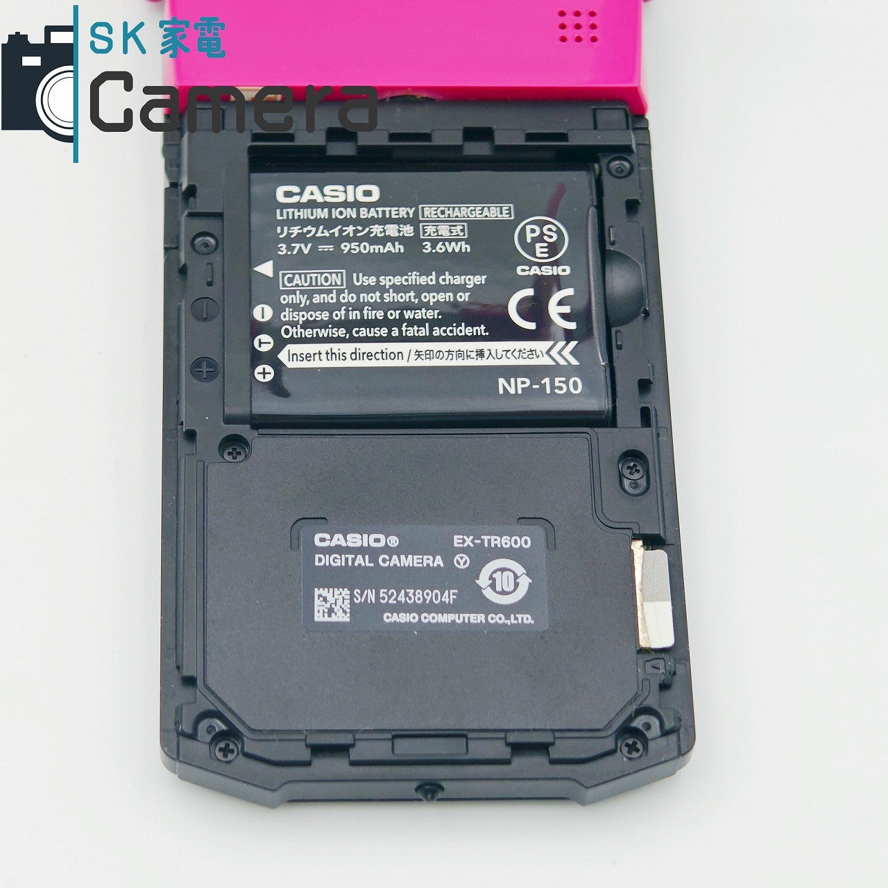 【中古】 CASIO EX-TR600 EXILIM エクシリム 自撮りカメラ コンパクトデジタルカメラ ピンク MicroSD16GB 充電ケーブル付 希少