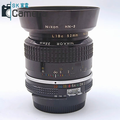 【中古】 Nikon Nikkor 35ｍｍ F2 Ai HN-3 L1Bc フード フィルター 付 ニコン