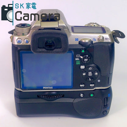 【中古】 PENTAX K5 Silver Limited BATTERY GRIP D-BG4 電池 2個付き ペンタックス シルバー リミテッド ショツト数約1900回