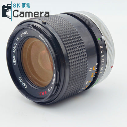 【中古】 Canon FD 35ｍｍ F2 S.S.C. 〇マーク 凹レンズ 2026年1月清掃済 キャノン