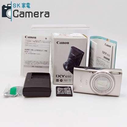 【中古】【ほぼ未使用】Canon IXY 650 PC2274 キャノン イクシー シルバー 付属一式 コンパクトデジタルカメラ