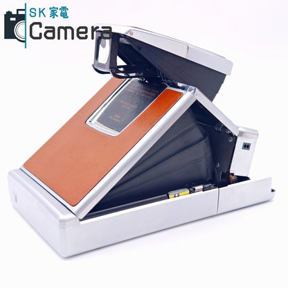 【中古】 POLAROID SX-70 LANDCAMERA ポラロイド キャメルカラー ケース ACCESSORY HOLDER ＃113 付 通電 シャッター 動作
