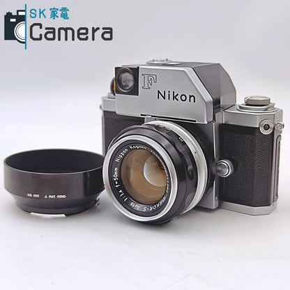 【中古】 Nikon F フォトミック NIKKOR-S Auto 50ｍｍ F1.4 PAT.PEND. 箱 説明書 フード付 Nikon Photomic 訳あり