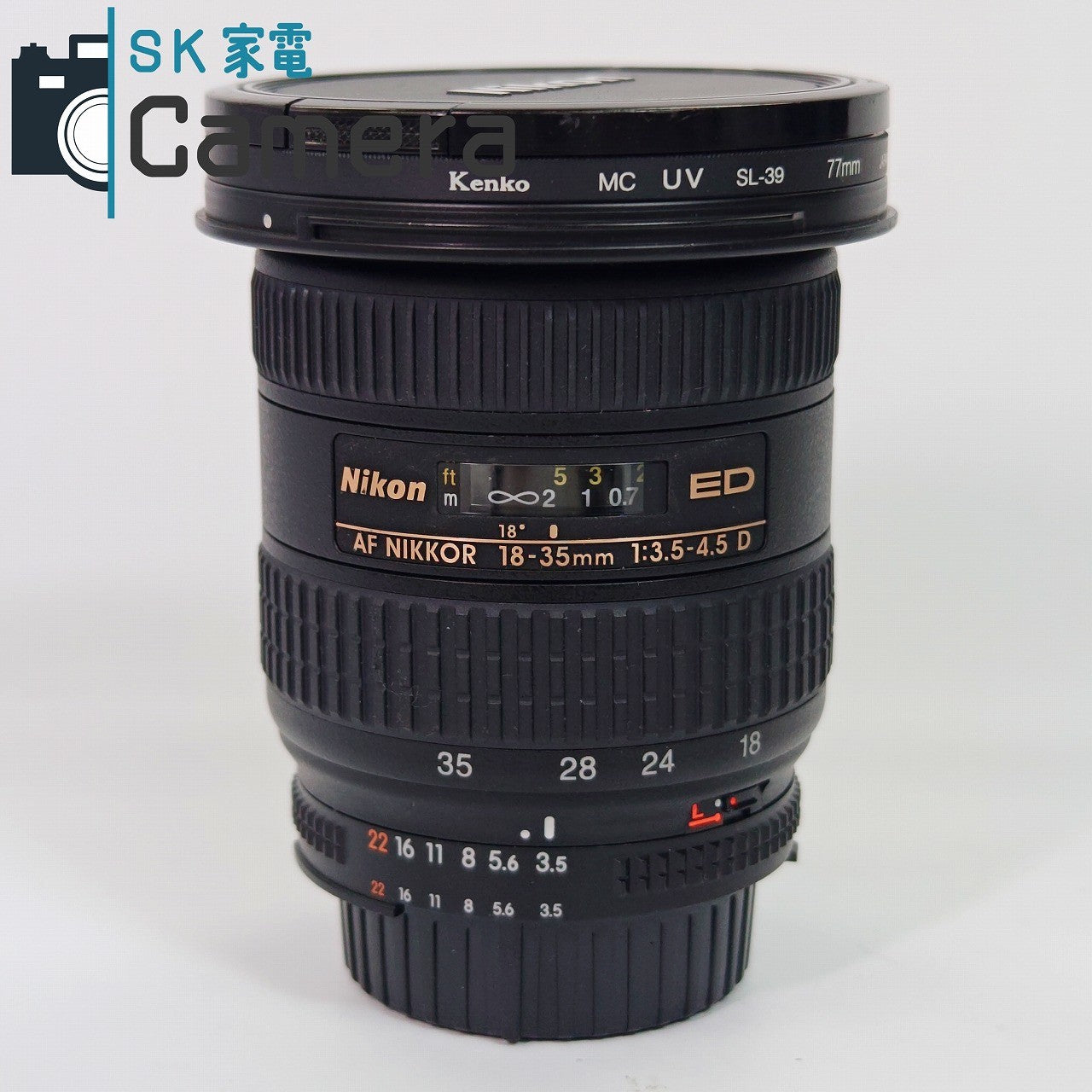 【中古】 Nikon AF NIKKOR 18-35ｍｍ F3.5-4.5 D ED ニコン キャップ フィルター付 美品